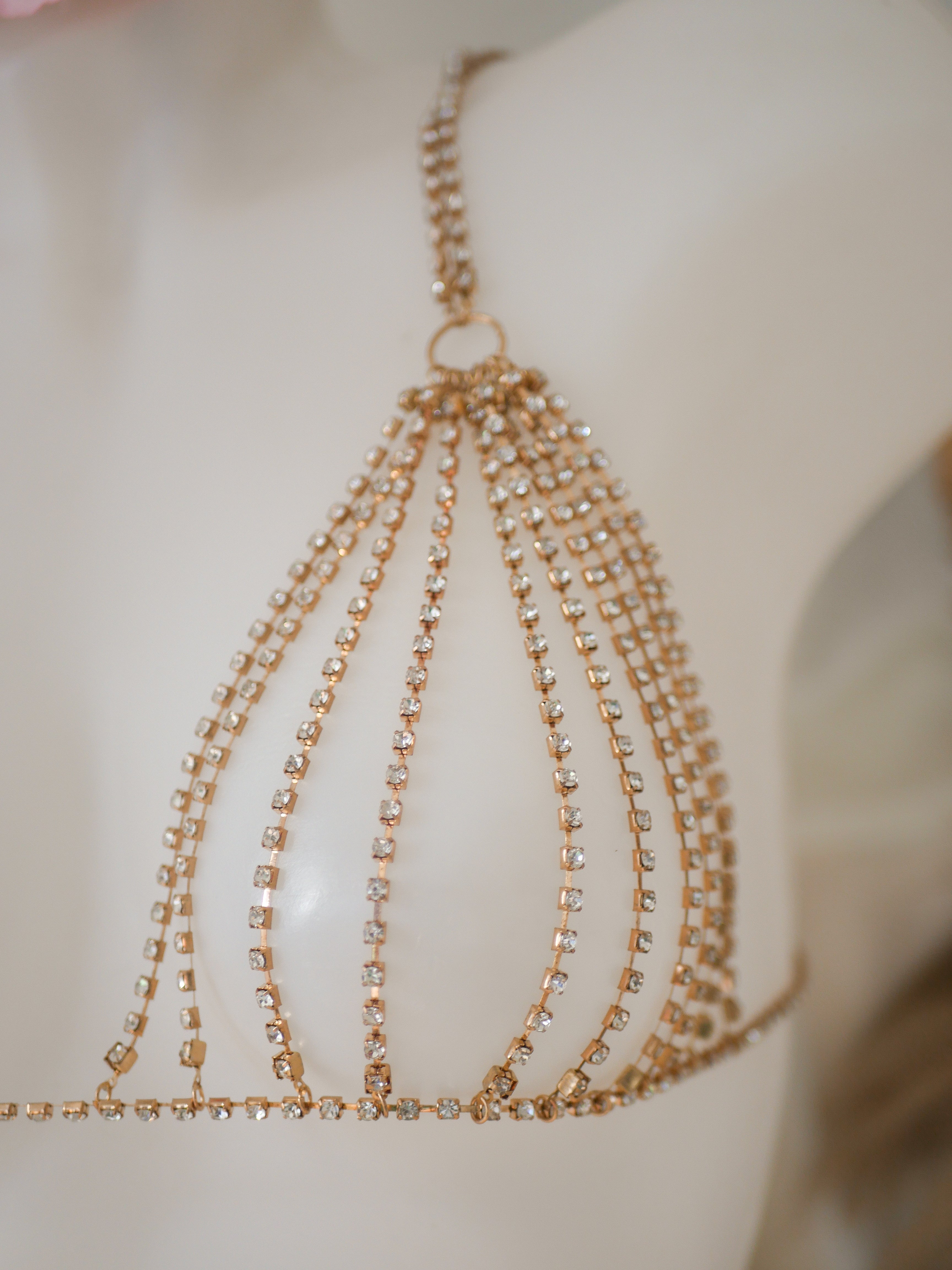 Lingerie strass doré