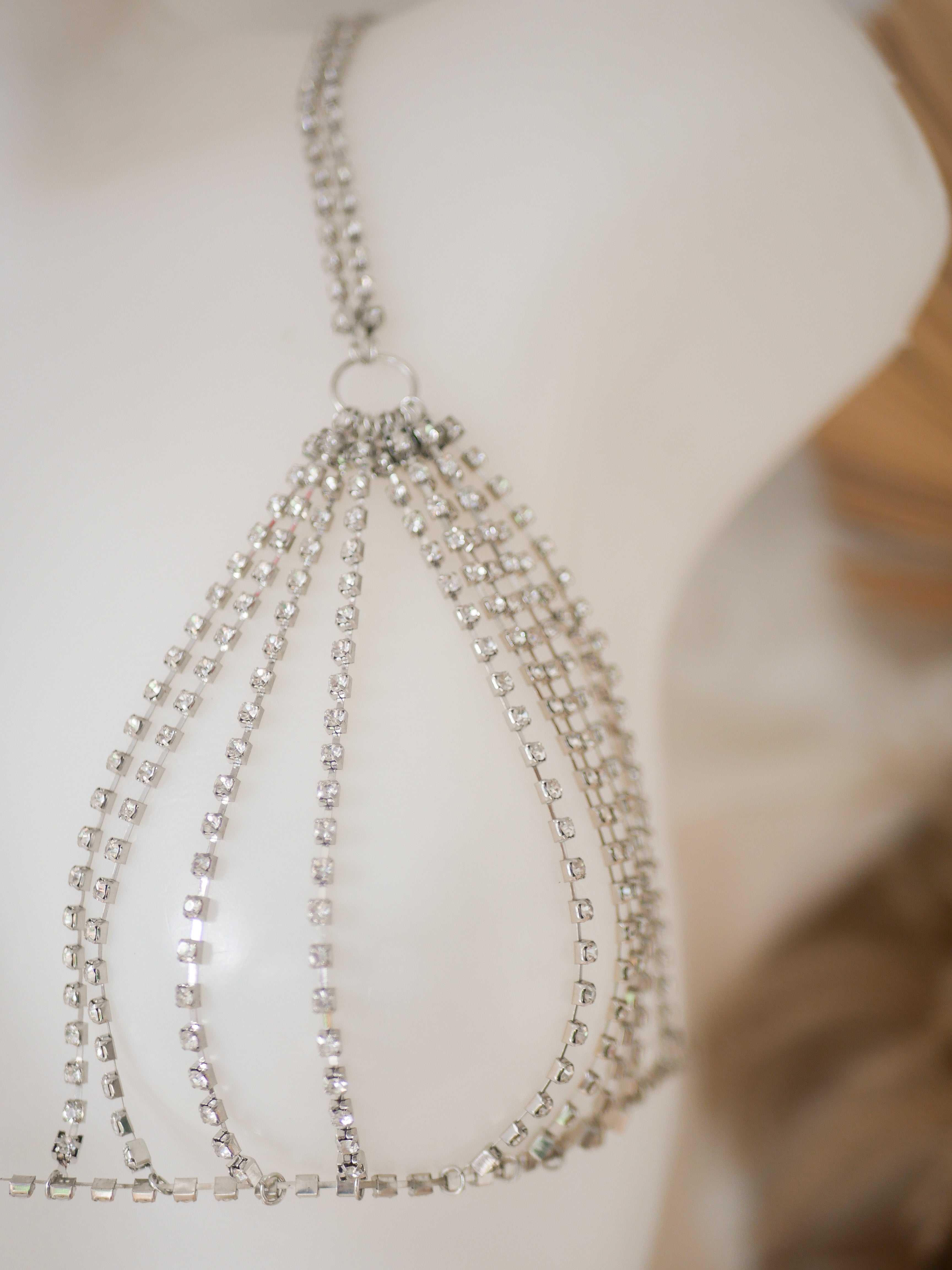 Lingerie strass argenté