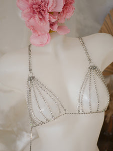 Lingerie strass argenté