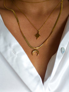 Collier double moon&sun